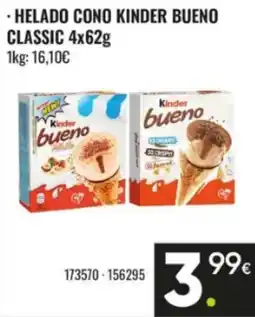 Family Cash Kinder bueno helado cono classic oferta