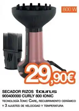 Expert taurus secador rizos curly 800 ionic oferta
