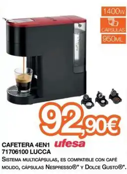 Expert ufesa cafetera 4en1 lucca oferta