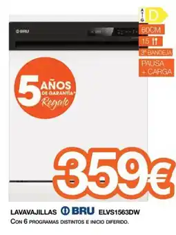 Expert Lavavajillas Bru Elvs1563dw oferta