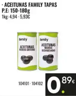 Family Cash family aceitunas family tapas oferta