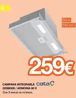 Expert cata campana integrable armonia 60 x oferta