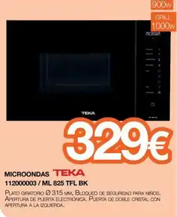 Expert Teka microondas ml 825 tfl bk oferta