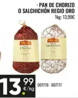 Family Cash Argal pan de chorizo o salchichón regio oro oferta