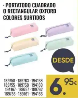 Family Cash portatodo cuadrado o rectangular oxford oferta