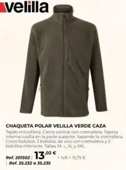 Coferdroza velilla chaqueta polar verde caza oferta
