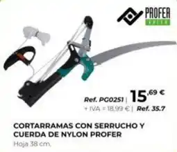 Coferdroza Profer cortarramas con serrucho y cuerda de nylon oferta