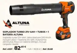 Coferdroza Altuna soplador turbo 21v-4ah + tubos +1 bateria oferta