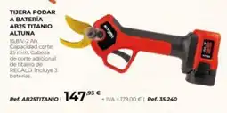 Coferdroza Altuna tijera podar a batería ab25 titanio oferta