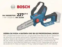 Coferdroza Bosch sierra de poda a batería gke 18v-20 professional oferta