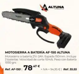 Coferdroza Altuna motosierra a batería af-150 oferta