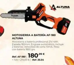 Coferdroza Altuna motosierra a batería af-180 oferta