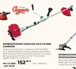 Coferdroza Campeón desbrozadora gasolina hilo cx-2852 oferta