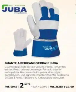 Coferdroza Juba guante americano serraje oferta