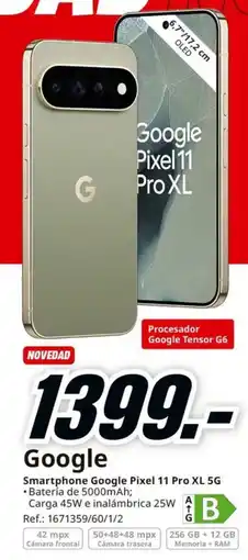 MediaMarkt Google pixel 11 pro xl 5g oferta