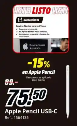 MediaMarkt Apple Pencil USB-C oferta