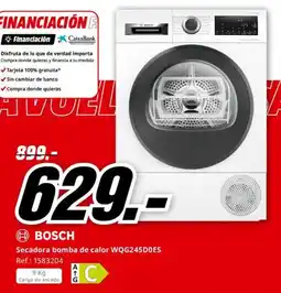 MediaMarkt Bosch secadora bomba de calor WQG245D0ES oferta