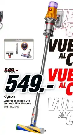 MediaMarkt dyson Aspirador escoba V12 Detect™ Slim Absolute oferta