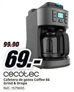 MediaMarkt cecotec cafetera de goteo coffee 66 grind & dropa oferta