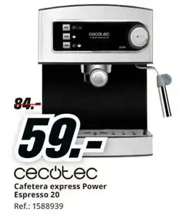 MediaMarkt cecotec cafetera express power espresso 20 oferta