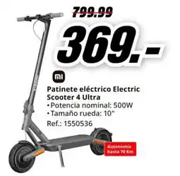 MediaMarkt Xiaomi patinete eléctrico electric scooter 4 ultra oferta