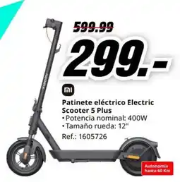 MediaMarkt Xiaomi patinete eléctrico electric scooter 5 plus oferta