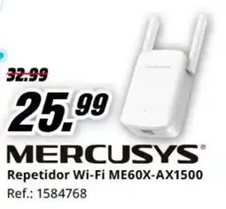 MediaMarkt Mercusys repetidor wi-fi me60x-ax1500 oferta