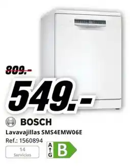 MediaMarkt Bosch lavavajillas sms4emw06e oferta