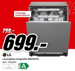 MediaMarkt LG lavavajillas integrable DB476TXS oferta
