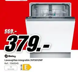 MediaMarkt Balay lavavajillas integrable 3VF5012NP oferta
