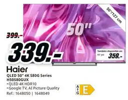MediaMarkt Haier QLED 50" 4K S80G Series H50S80GUX oferta