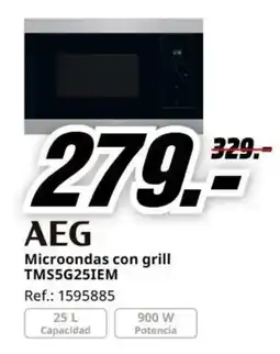 MediaMarkt AEG microondas con grill tms5g25iem oferta