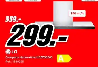 MediaMarkt LG campana decorativa hcez3626s oferta