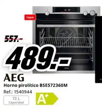 MediaMarkt Aeg horno pirolítico bse572360m oferta