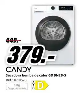 MediaMarkt Candy secadora bomba de calor gd 9n2b-s oferta