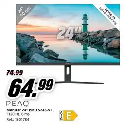 MediaMarkt peaq monitor 24" pmo s245-vfc oferta
