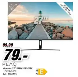 MediaMarkt Peaq monitor 27" pm0 s275-vfc oferta