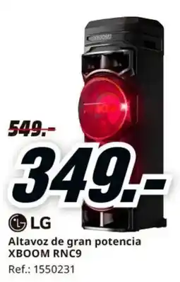 MediaMarkt lg altavoz de gran potencia xboom rnc9 oferta