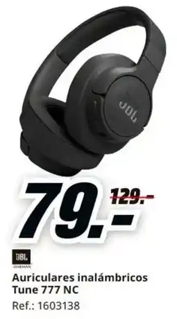 MediaMarkt Jbl auriculares inalámbricos tune 777 nc oferta