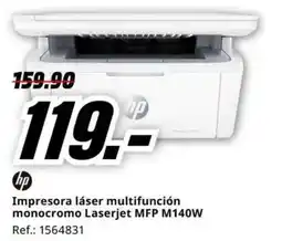 MediaMarkt hp impresora láser multifunción monocromo laserjet mfp m140w oferta