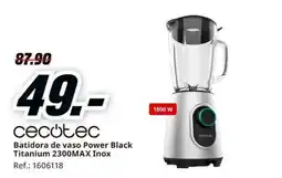 MediaMarkt cecotec batidora de vaso power black titanium 2300max inox oferta