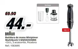 MediaMarkt Braun batidora de mano Minipimer MultiQuick 5 MQ50202MBK oferta