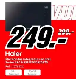 MediaMarkt Haier microondas integrable con grill oferta