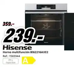 MediaMarkt Hisense horno multifunción bi62216axe2 oferta