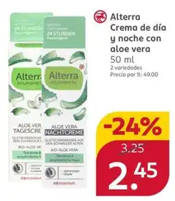 Rossmann Alterra Crema de día y noche con aloe vera oferta