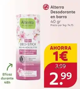 Rossmann Alterra Desodorante en barra oferta