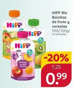 Rossmann Hipp bio bolsitas de fruta y cereales oferta