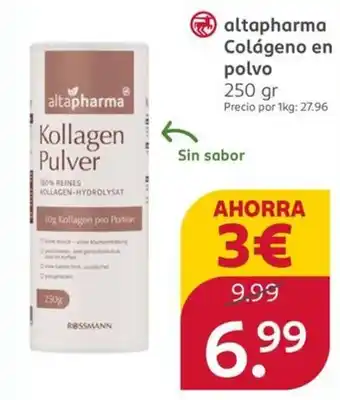 Altapharma colágeno en polvo