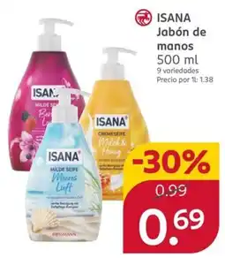 Rossmann Isana jabón de manos oferta