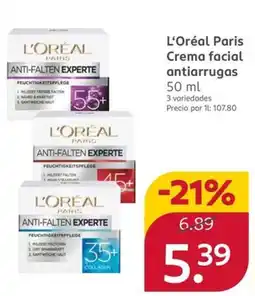 Rossmann L'Oréal Paris Crema facial antiarrugas oferta